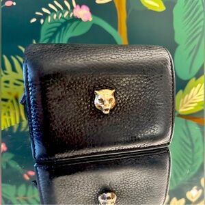 Gucci Black Wallet with Gold Accent